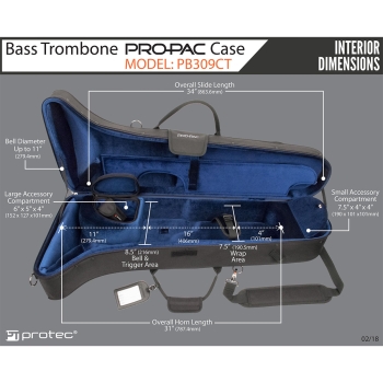 Protec PB309CT Bassposaunen Koffer