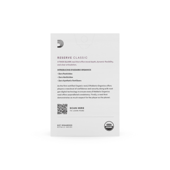 D'addario Organic Reserve Classic Bb-Klarinettenblätter Boehm