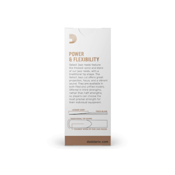 D'Addario Select Jazz Organic Baritonsaxophonblätter Paket