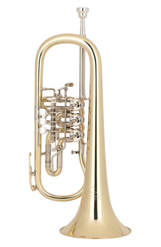 Miraphone 24R/0700A120 Bb-Flugelhorn, with trigger and water key on branch