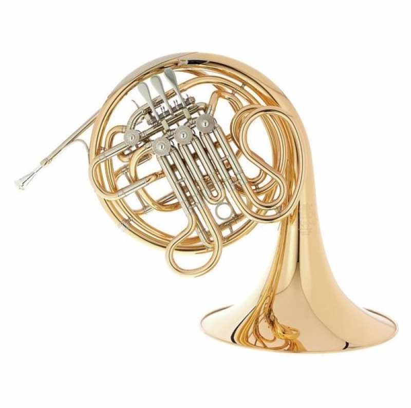 Hans Hoyer 6801G-L F/Bb Doppelhorn, Goldmessing