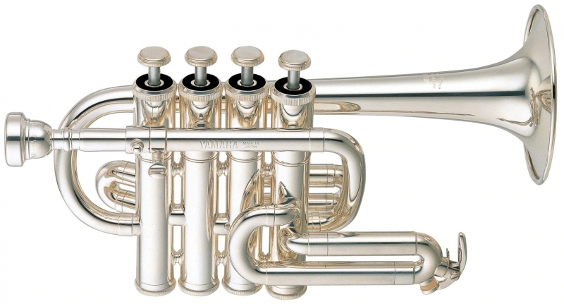 Yamaha YTR-6810S B-/A- Piccolo-Trompete, versilbert