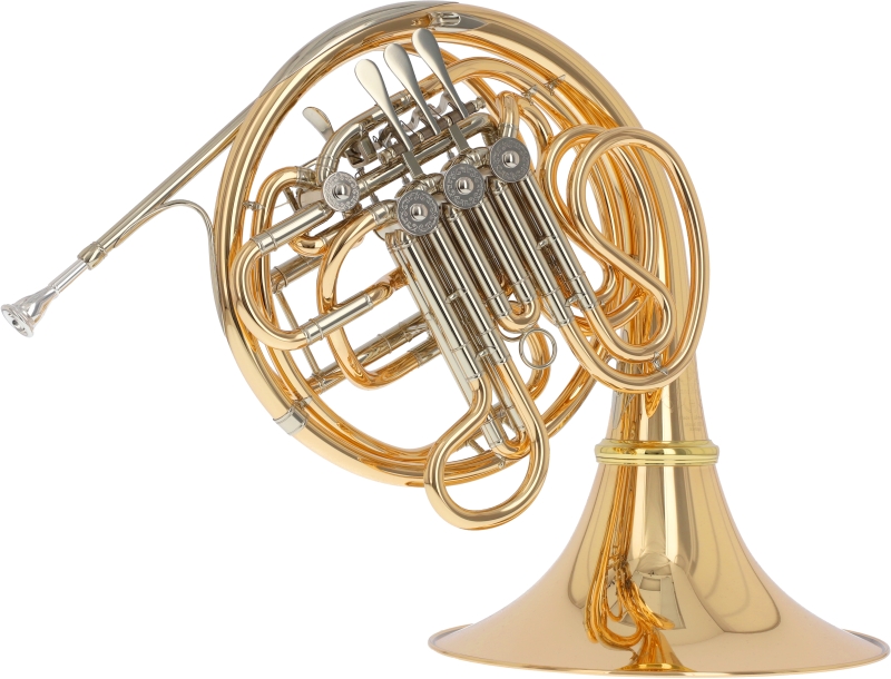 Hans Hoyer 6801GA-L F/Bb double horn, Gold Brass, detachable bell