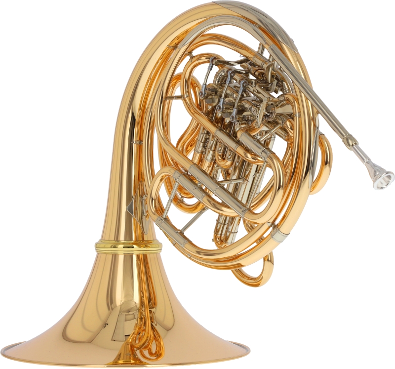 Hans Hoyer 6801GA-L F/Bb Doppelhorn, Goldmessing, abschraubbar