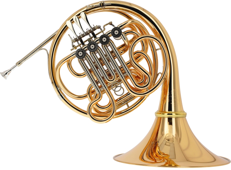 Hans Hoyer 801GA-L F/Bb double horn, Gold Brass, detachable bell