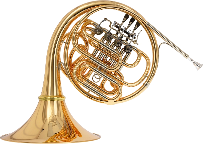 Hans Hoyer 801GA-L F/Bb double horn, Gold Brass, detachable bell