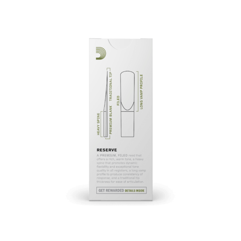 D'Addario Reserve Baritone Saxophone Reeds, Box