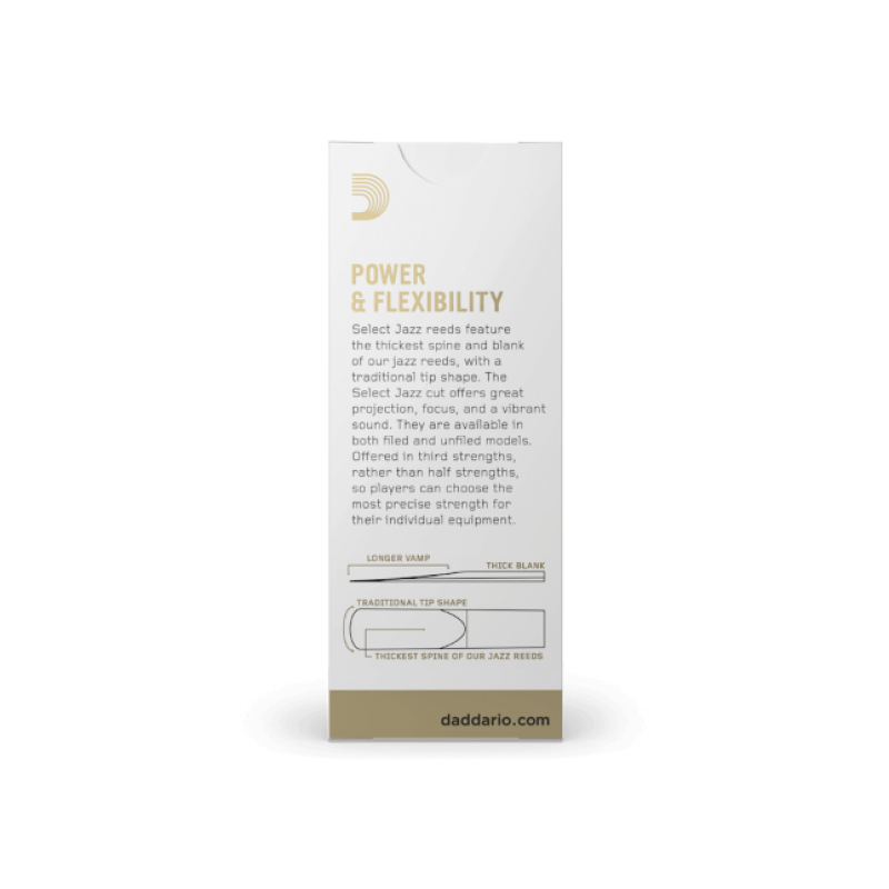 D'Addario Select Jazz Organic Baritonsaxophonblätter Paket