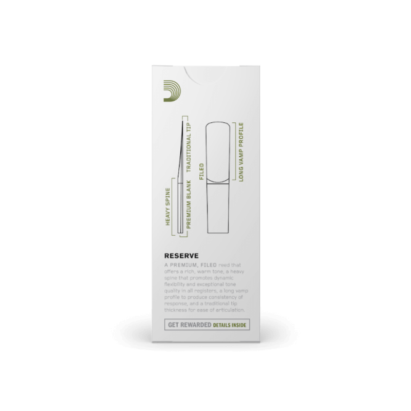 D'Addario Reserve Tenor Saxophone Reeds, Box