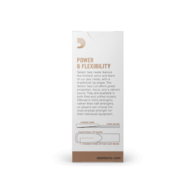 D'Addario Select Jazz Organic Baritonsaxophonblätter Paket